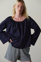 The Pop Pinstripe Tie Top