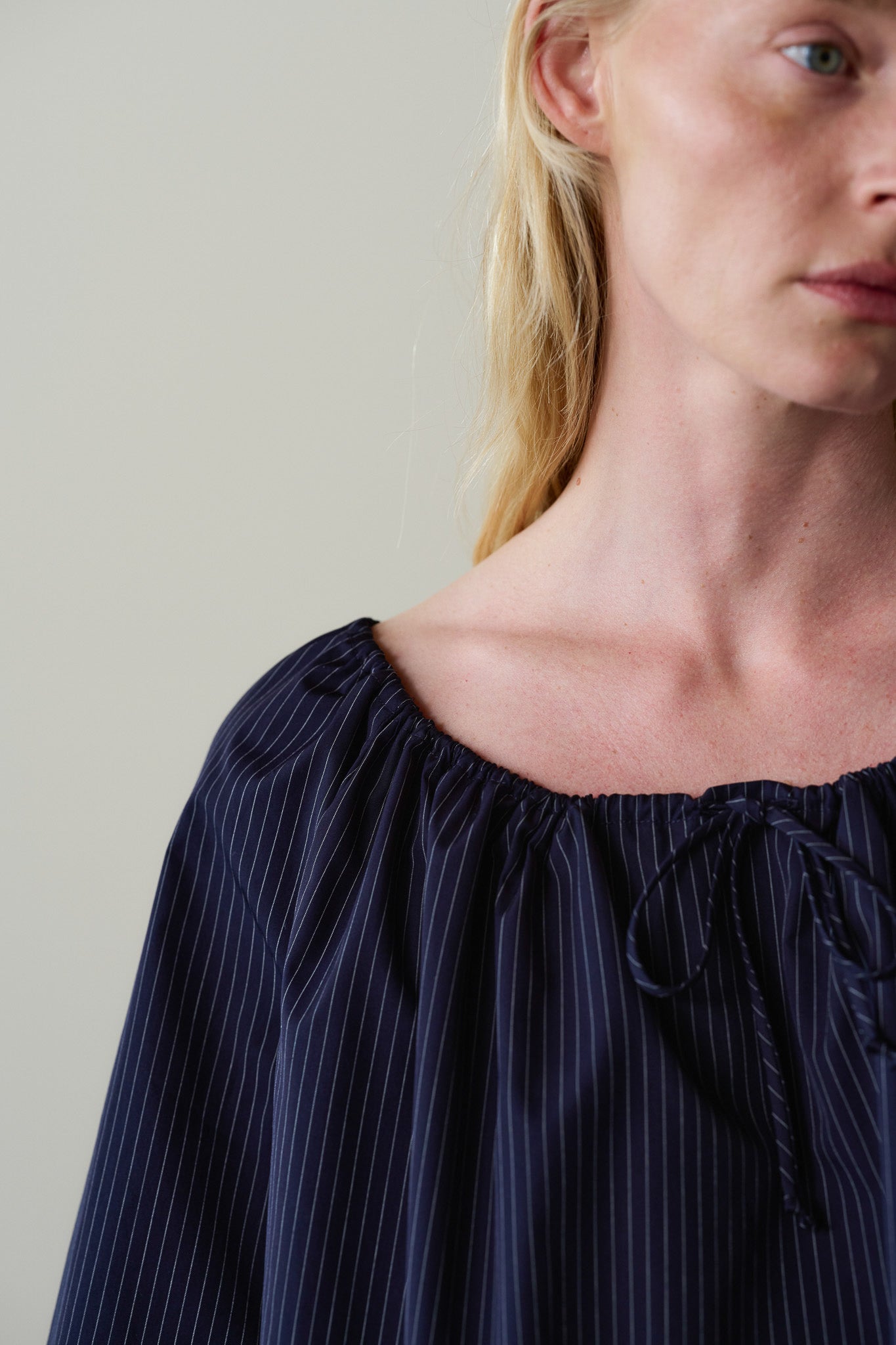 The Pop Pinstripe Tie Top