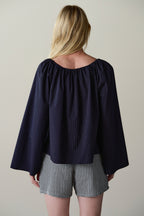 The Pop Pinstripe Tie Top