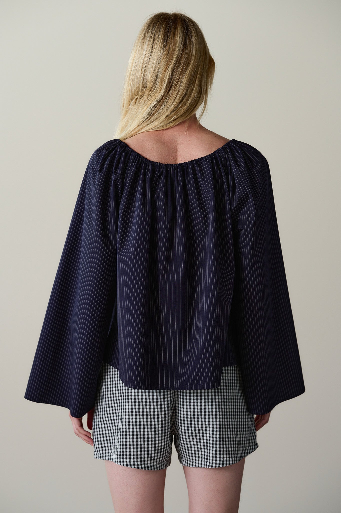The Pop Pinstripe Tie Top