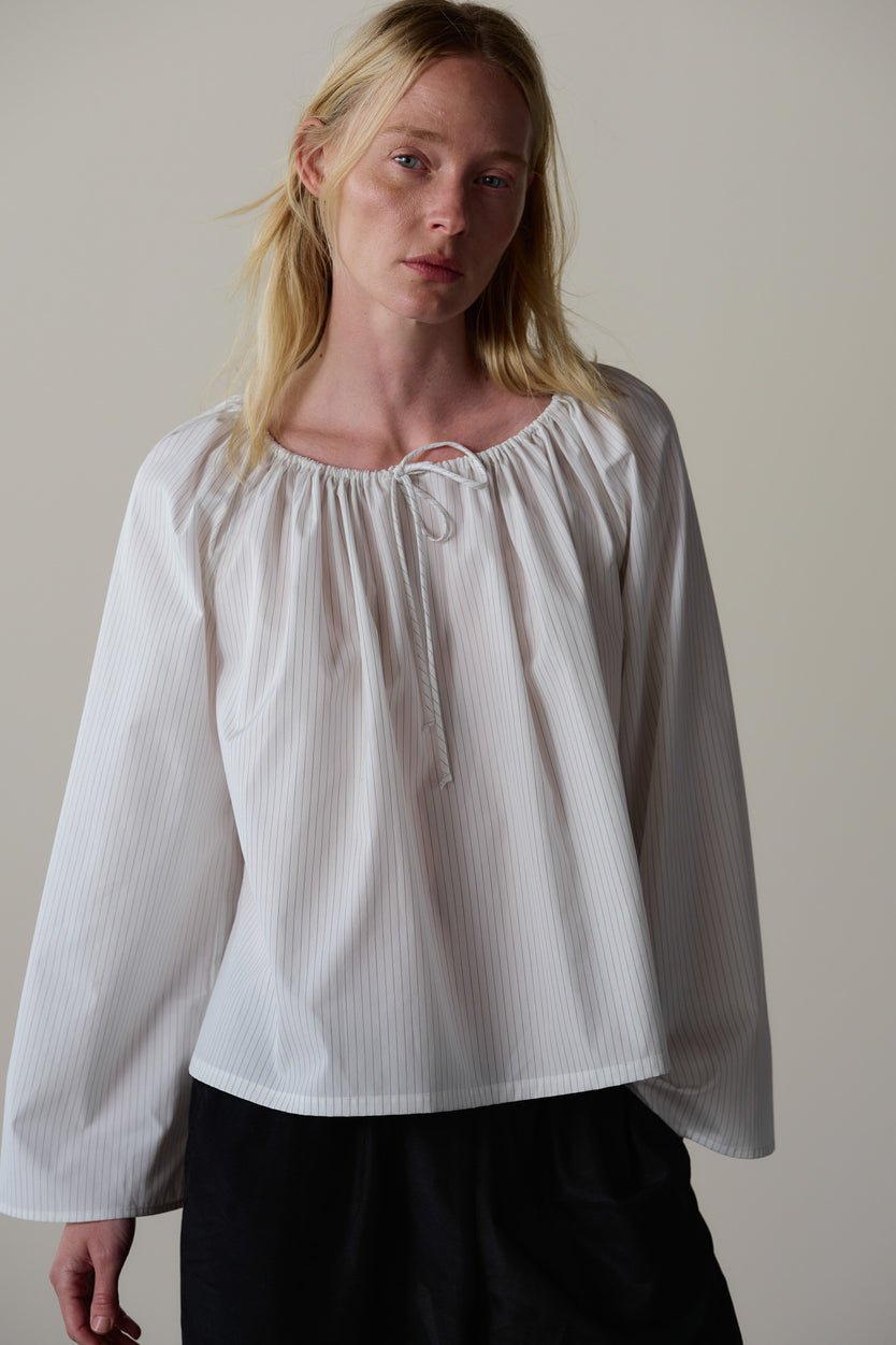 The Pop Pinstripe Tie Top