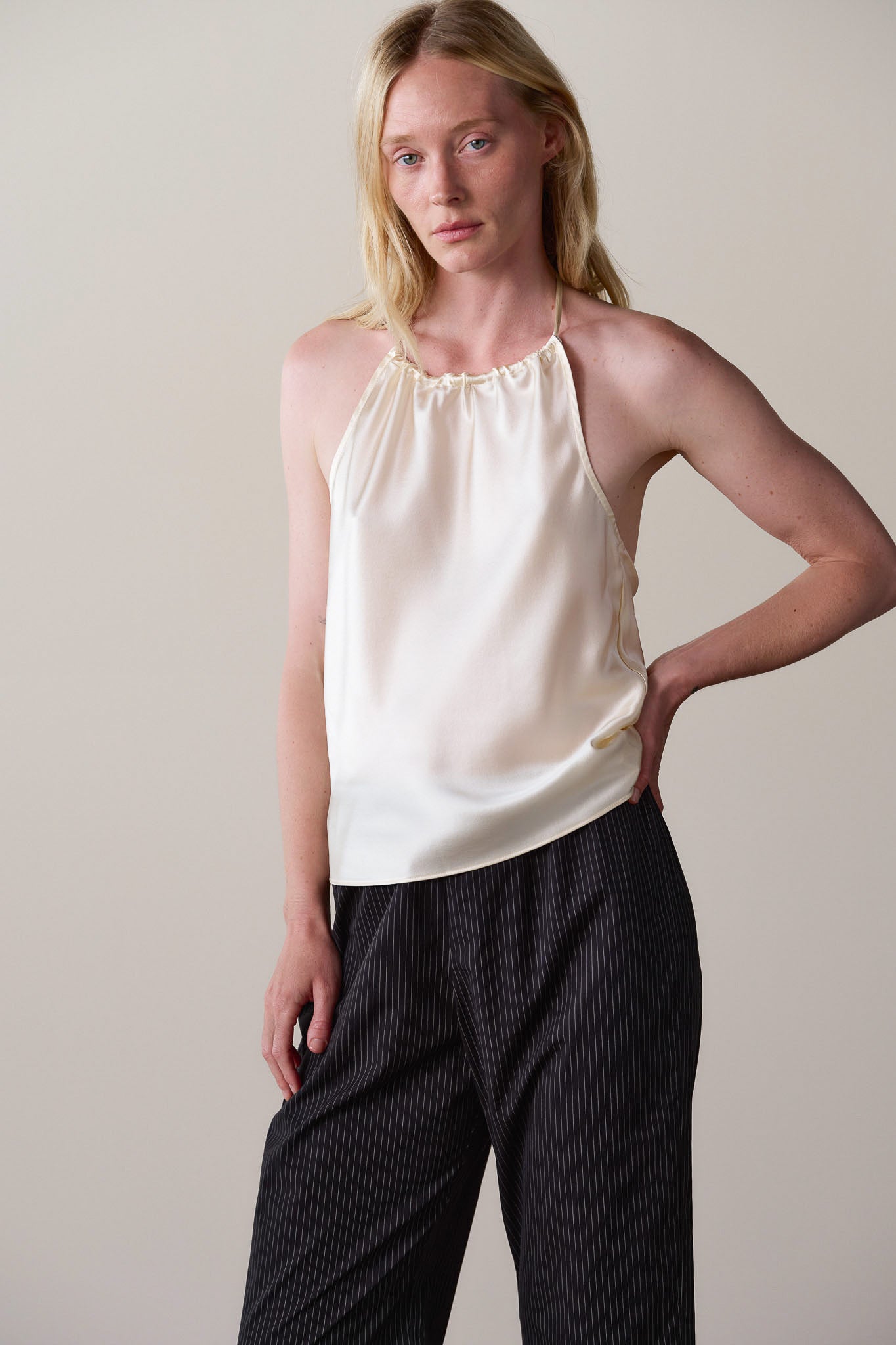 The Silk Halter Top