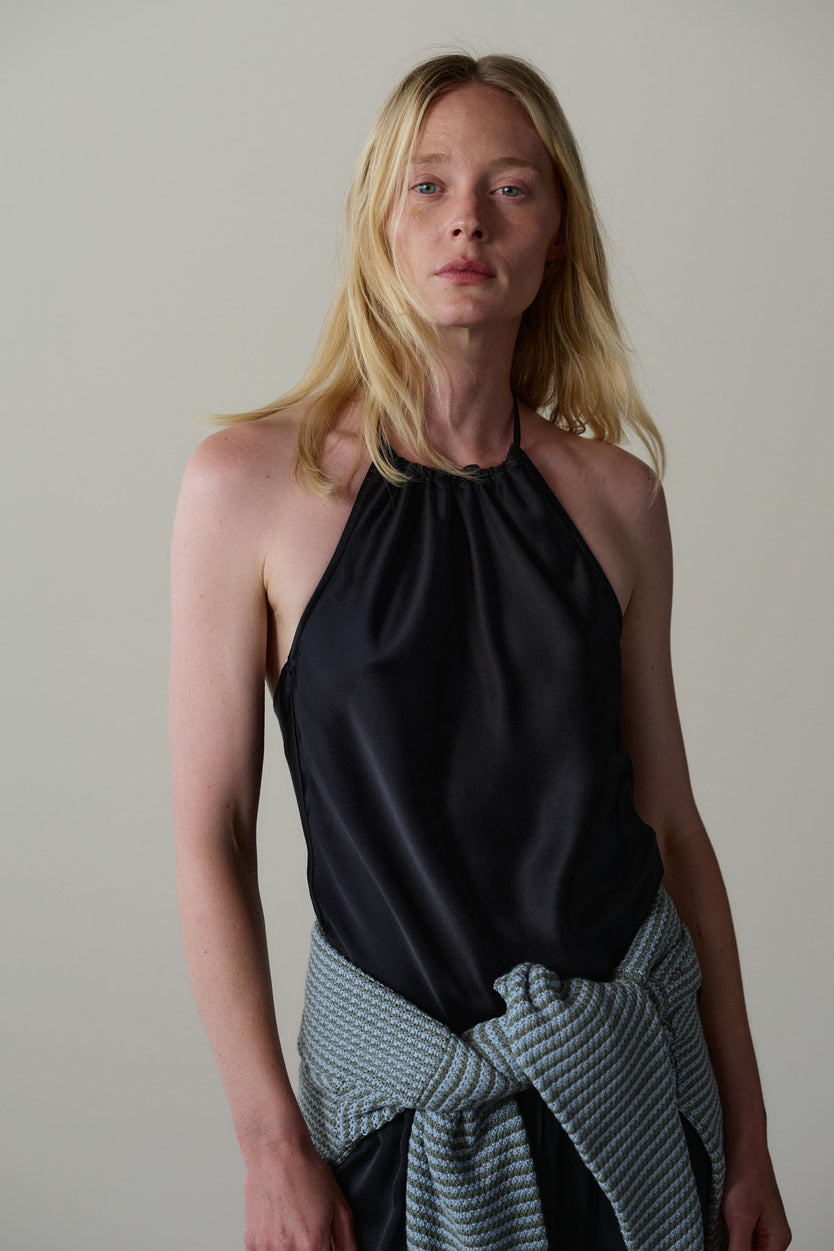 The Silk Halter Top