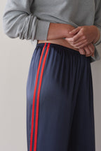 The Silk Stripe Simple Pant