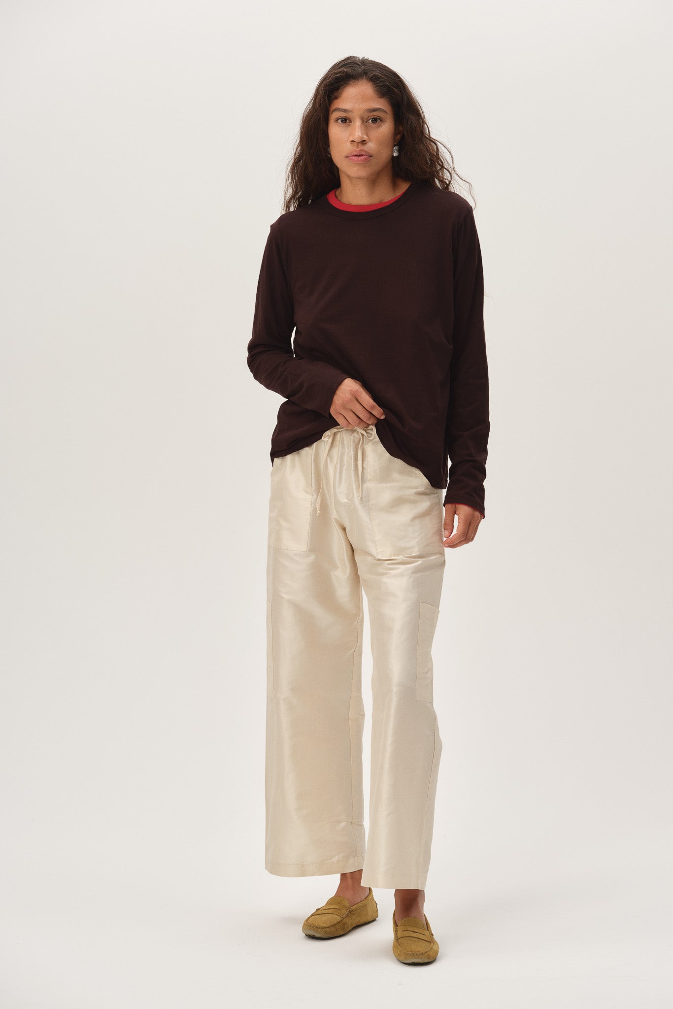 The Silk Taffeta Cargo Pant
