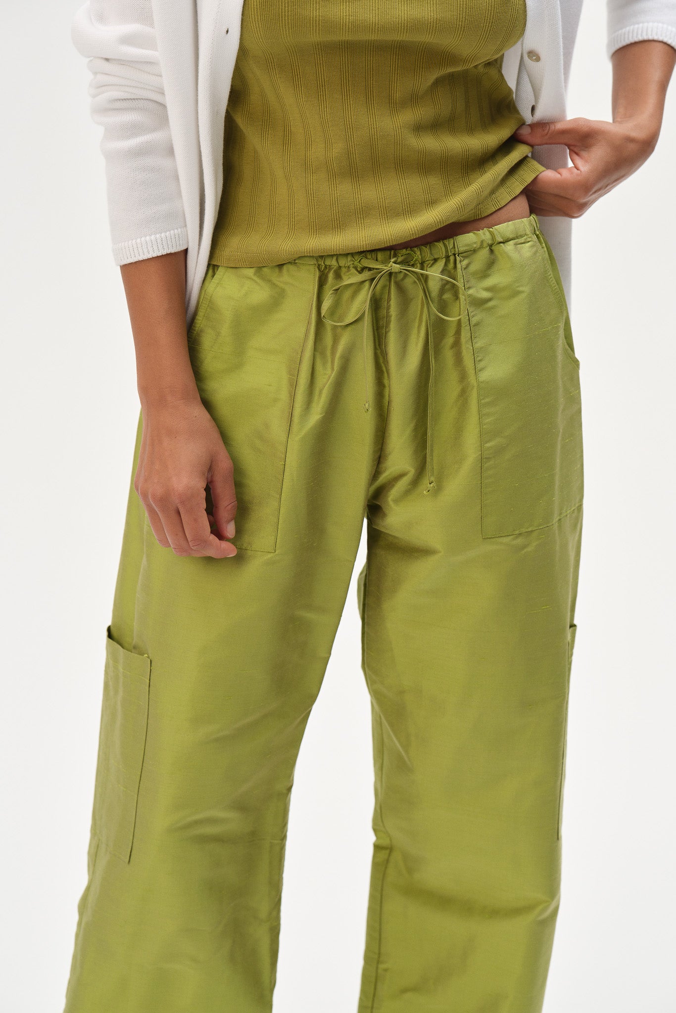 The Silk Taffeta Cargo Pant