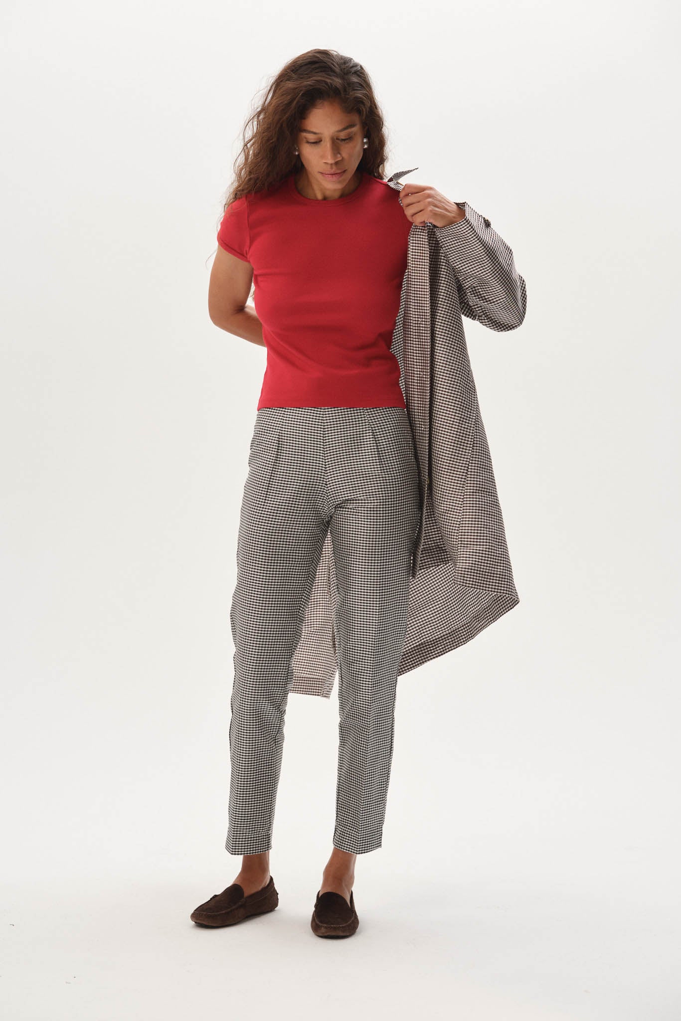 The Silk Taffeta Gingham Jacket