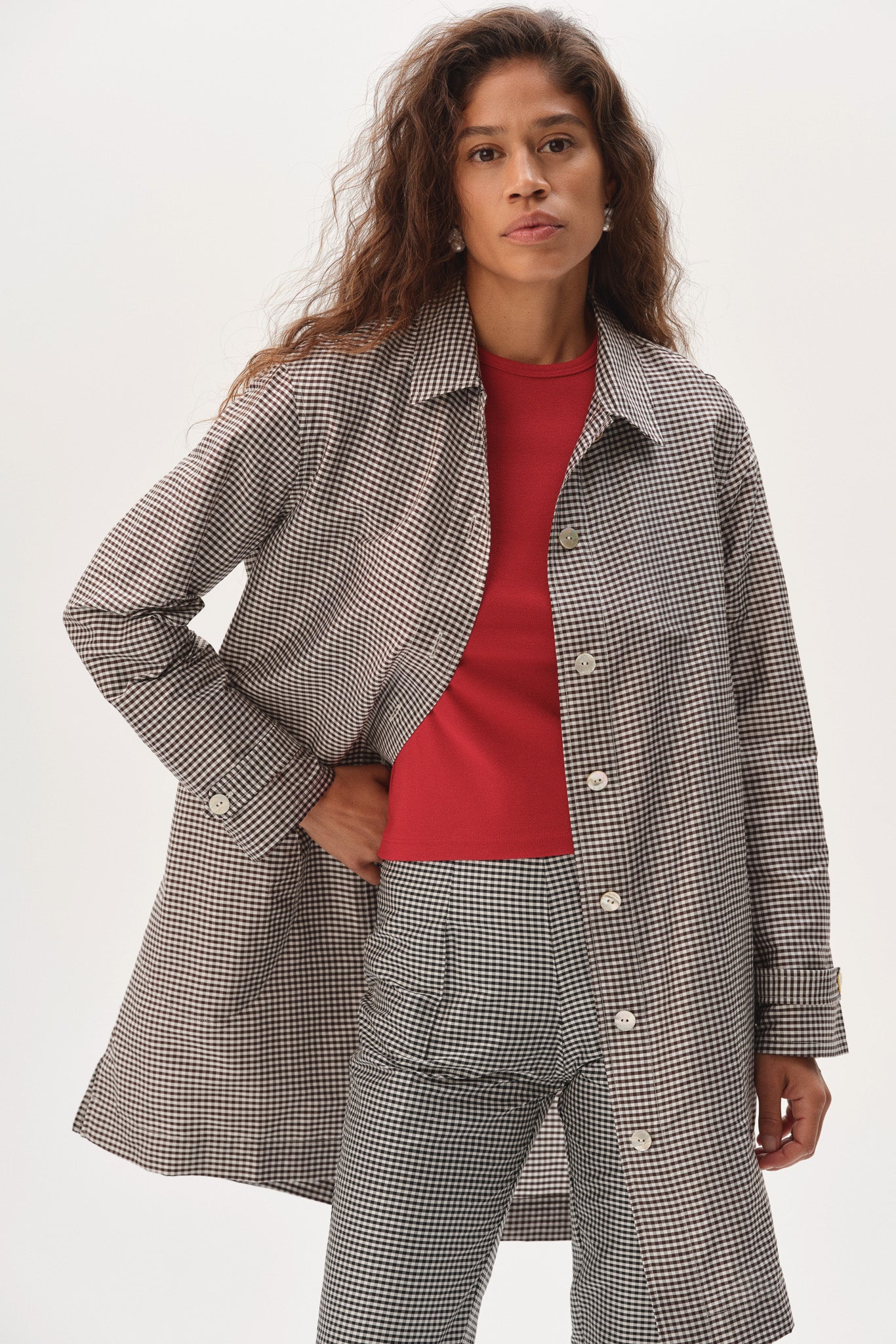 The Silk Taffeta Gingham Jacket