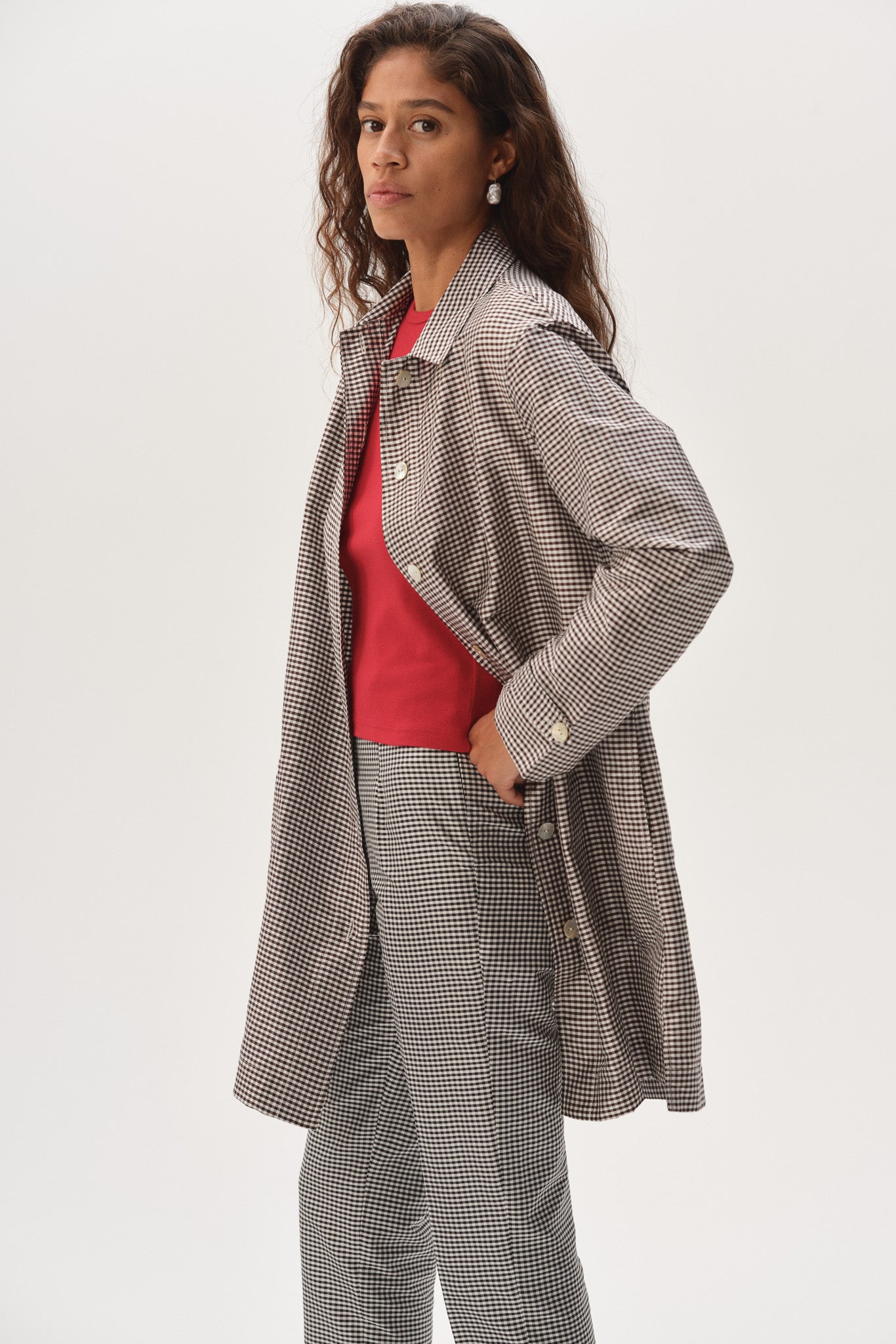 The Silk Taffeta Gingham Jacket