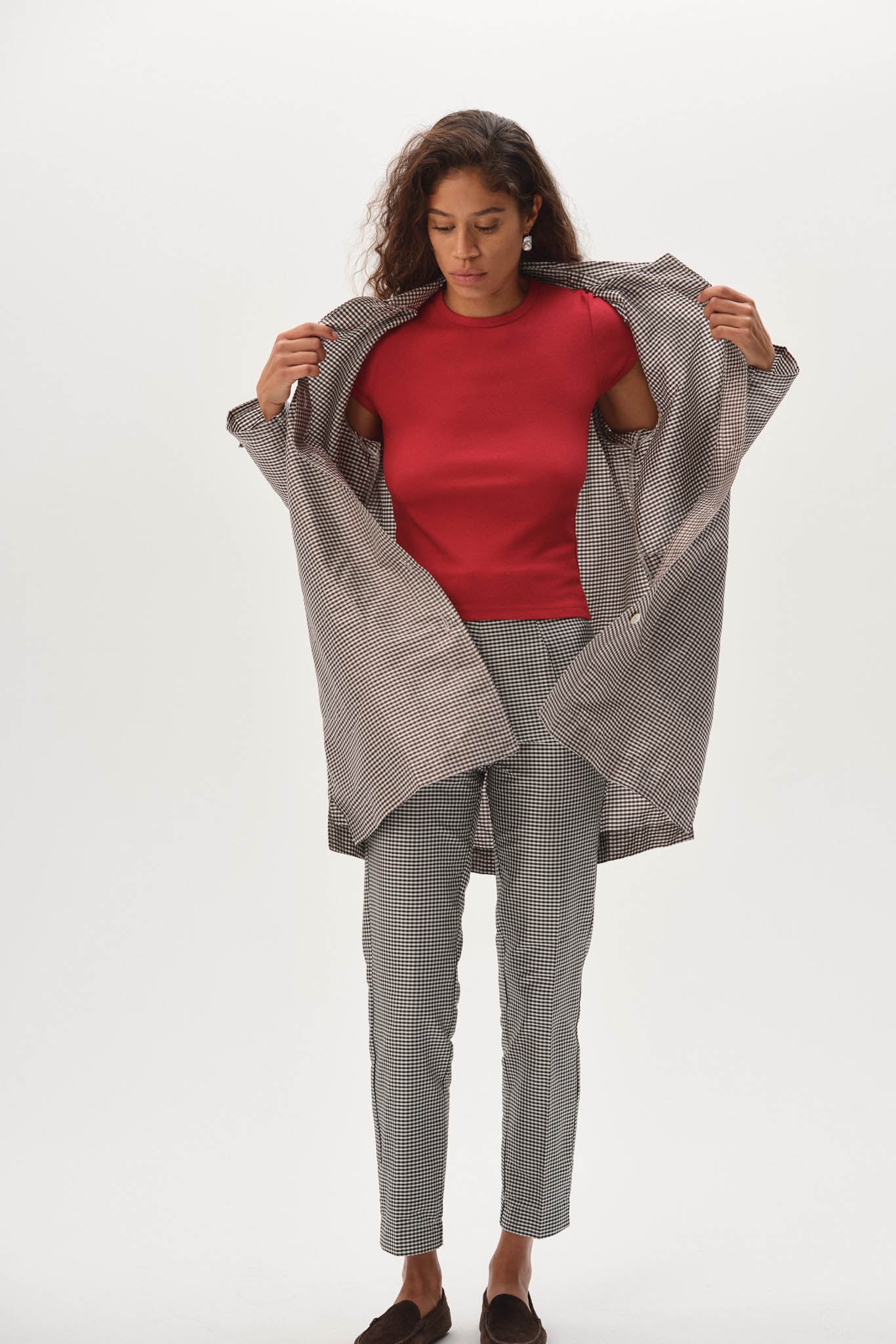 The Silk Taffeta Gingham Jacket
