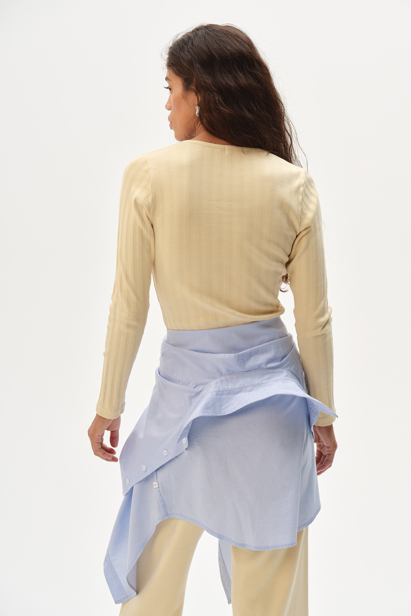 The Varied Rib Long Sleeve Scoop Shirt