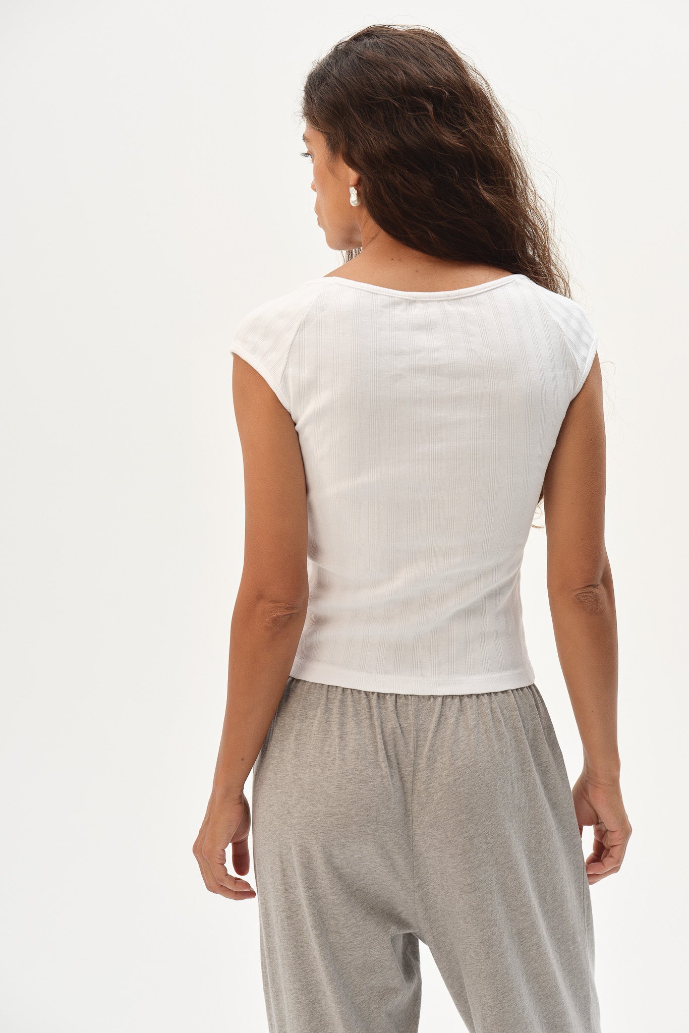 The Varied Rib Wide Neck Tee