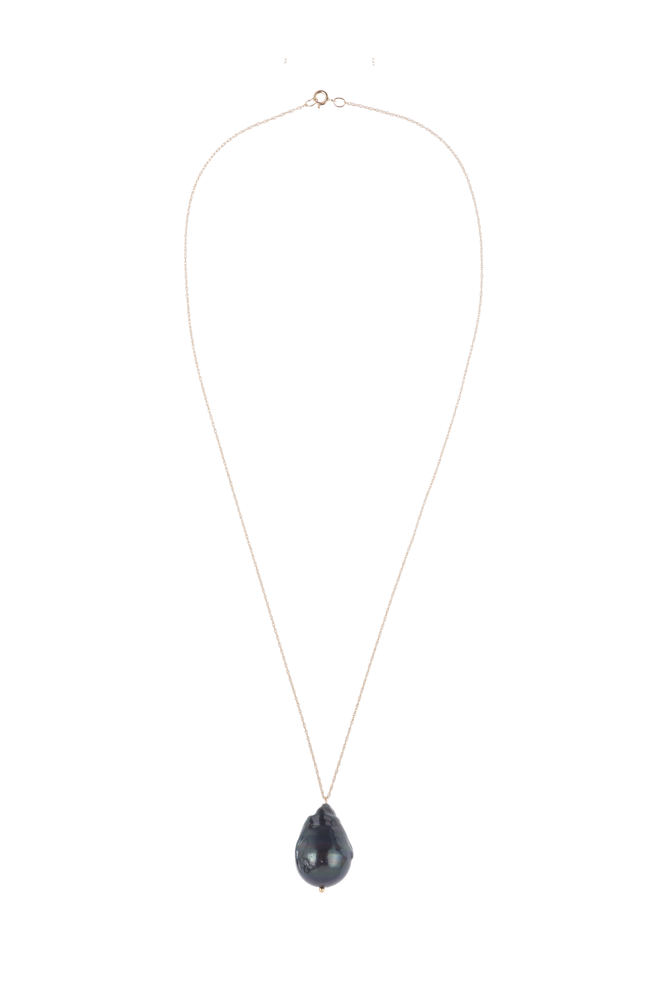 The June 16" Black Pearl Necklace